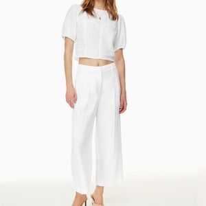 Aritzia Wilfred The Effortless Pants - Linen Cropped